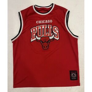 Chicago Bulls Jersey‎ Mens XL Basketball Jersey Stitched Logo Red Athletic